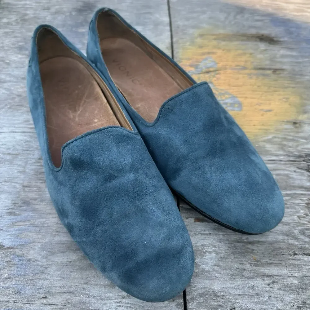 Vionic Willa Blue Suede Slip On Loafer Women’s 8 US - BP